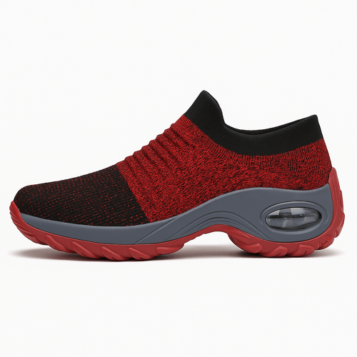 Breathable No-Tie Stretch Shoes - Red