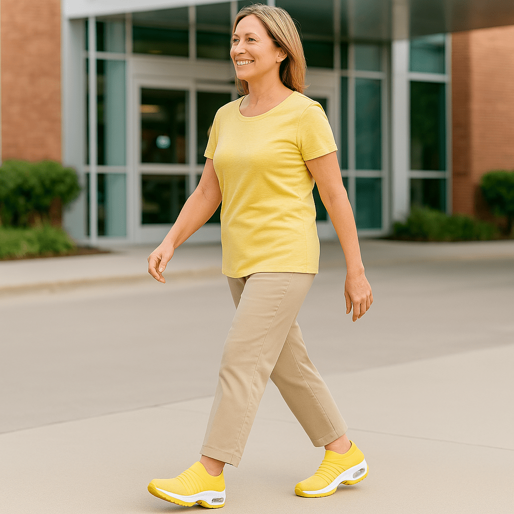 Breathable No-Tie Stretch Shoes - Yellow