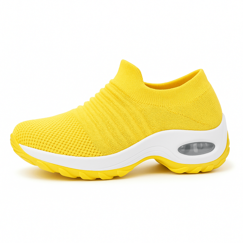 Breathable No-Tie Stretch Shoes - Yellow