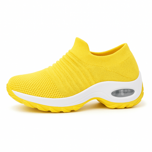 Breathable No-Tie Stretch Shoes - Yellow