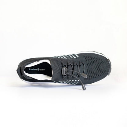 Ortho Stretch Cushion Shoes - Black White